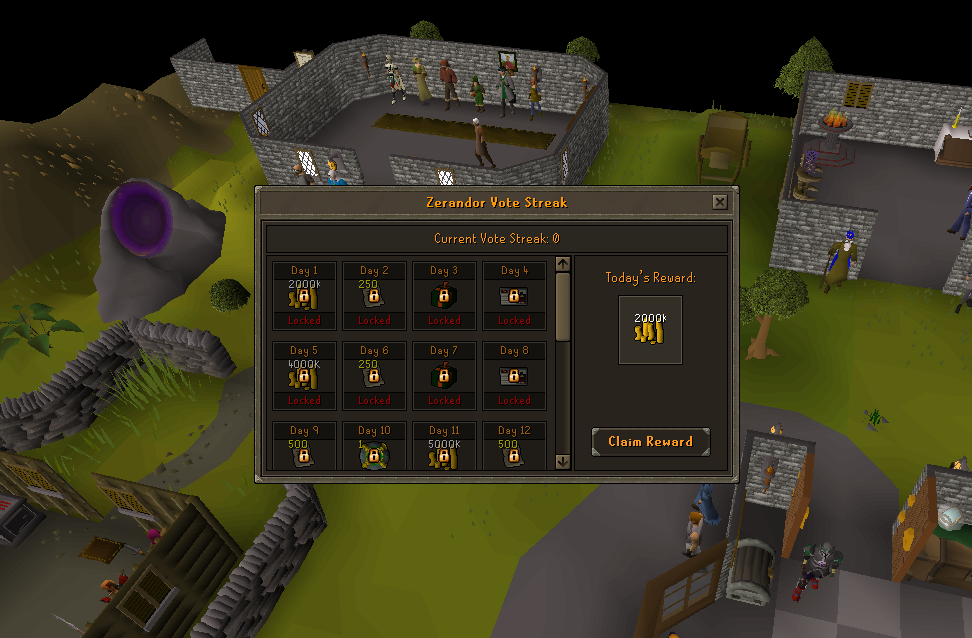 Daily vote streak rewards